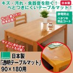 画像1: 日本製「透明テーブルマット 90×180用」 (1)