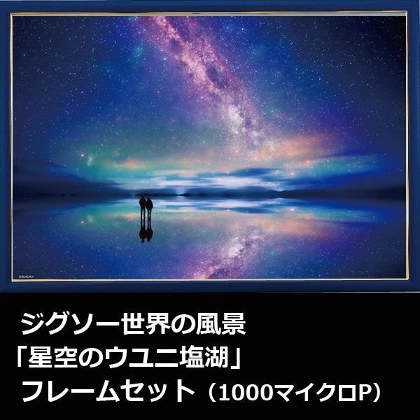 ジグソー世界の風景「星空のウユニ塩湖」フレームセット（1000マイクロ