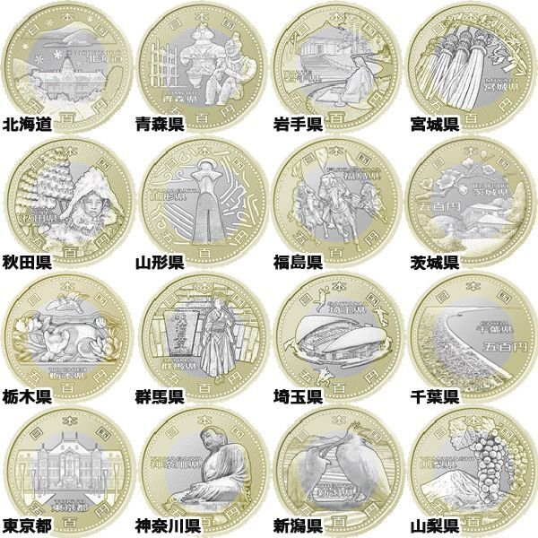 地方自治法施行６０周年記念　５００円硬貨
