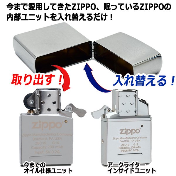 ZIPPO社純正パーツ！プラズマ点火！USB充電式ダブルビームアーク