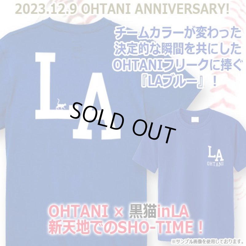 画像1: OHTANIキャットウォークLAブルーTシャツ (1)