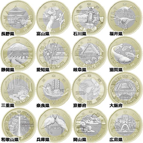 地方自治法施行60周年記念貨幣 5百円バイカラー クラッド貨幣 Bセット 