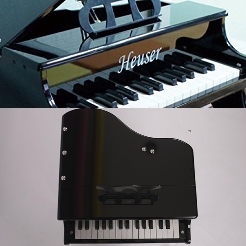 ホイザー・ミニグランドピアノ(Heuser/30鍵盤/椅子/譜面台付属/ブラック/クリスマス/プレゼント/楽器)